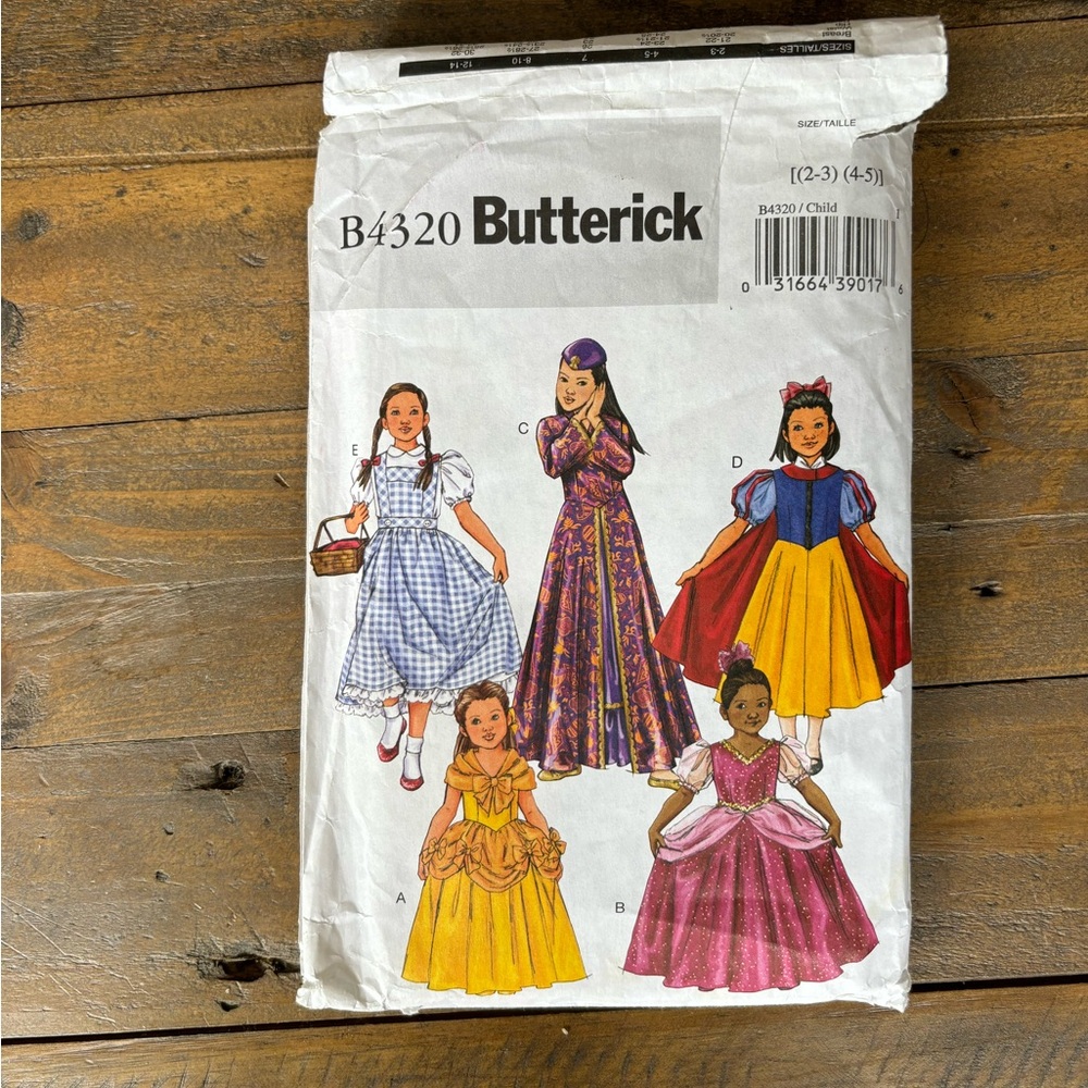 Butterick B4320 Child Costume Pattern